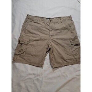 IZOD Men’s Cargo Shorts W42 Tan Cotton Casual Utility